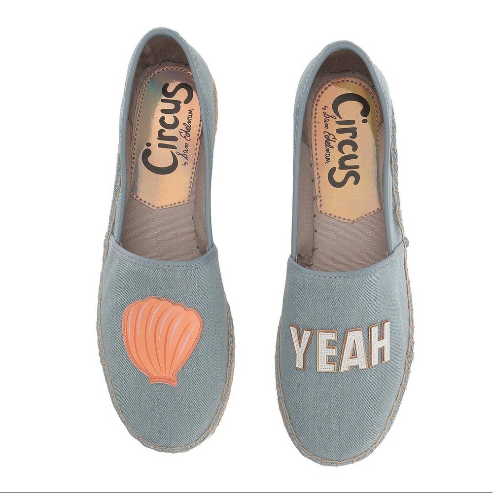 Trendsetter Denim Blue Slip On Espadrille Loafers - Picture 2 of 5